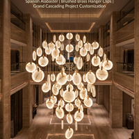 Lampe suspendue en cristal transparent en laiton doré à hauteur réglable, éclairage à 360°, installation facile pour une utilisation luxueuse au chevet du lit ou sur une table à manger