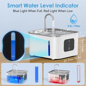 Fuente Inteligente Ultra Silenciosa para Gatos, de Acero Inoxidable 304, 2.5L, con Sensor y Ventana de Nivel de Agua, Precio de Fábrica al por Mayor - Product Image 4