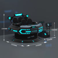 Simulateur de tir VR UFO 9D multijoueur, 5 places, interface anglaise, garantie 1 an (vente en gros usine de Guangzhou)