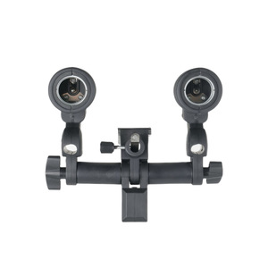 E27 Universal Triple Lamp Head Nylon Ceramic Screw Mount For Photography Fill Light Live Streaming Lighting - Product Image 2