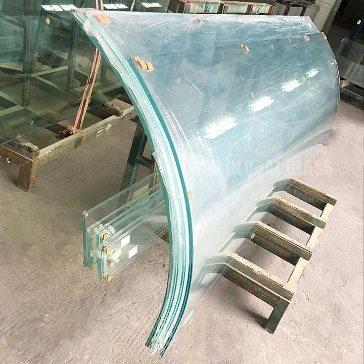 Safety Fully Curved Glass Panels Prices 5mm 6mm 8mm10mm Curved Glass Panels Bent Wall Laminated Tempered Glass