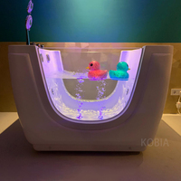 Baignoire spa thermostatique à l'ozone pour bébé Baignoire spa intérieure à flotteur Baignoire spa à led de massage pour bébé spa