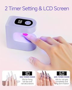 Mini Nail Dryer Light Efficient Curing Single Finger Mini UV Light Dryer 3W Portable LED Nail <b>Lamp</b> Gel Polish - Product Image 4