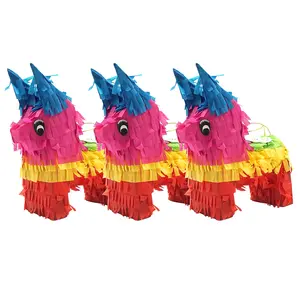 Nicro Wholesale Custom Profiled Colorful Kids Party Mini Pinata Birthday Paper Unicorn Shaped Pinata Party Favor