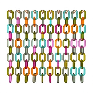 Nouvelle Chaîne de Maillons en Résine Colorée de Luxe, Décoration Artistique Tendance pour la Maison, Artisanat de Moulage Unique à Forme Irrégulière Fait Main - Product Image 1