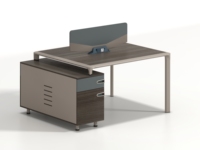 Nouvel arrivage de meubles de bureau MFC en bois pour plusieurs personnes Cabine de travail modulaire pour 4 employés