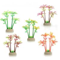 Plantes artificielles en plastique en gros PKY, mini aquarium pour la décoration d'aquariums, accessoires d'aquarium, plantes d'aquarium