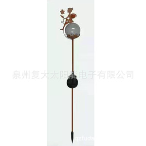 Solar Fairy Glass <b>Ball</b> Light <b>LED</b> Iron Garden Stake Outdoor Water Resistant Solar Powered Decor - Product Image 5