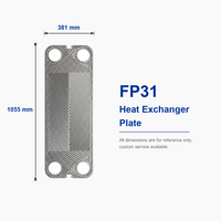 Pack de plaques FUNKE FP31 en acier inoxydable SUS304/SUS316/AISI316/SMO254/904L pour échangeur de chaleur PHE et refroidisseur d'eau à chemise