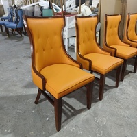 Chaises modernes simples en bois massif avec dossiers souples Chaises en cuir PU pour usage domestique dans les hôtels, les salles à manger et les restaurants