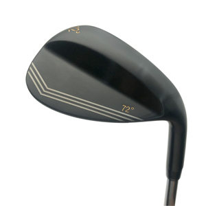 Clubs de golf personnalisés noirs en acier inoxydable à 72 degrés pour gauchers et droitiers Cales de sable hybrides pour hommes avec poignées en caoutchouc - Product Image 1