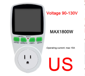 Medidores de potencia Vatímetro digital Medidor de energía de EE. UU. Monitor de vatios Diagrama de costo de <span class=keywords><strong>electricidad</strong></span> Analizador de enchufe de medición - Product Image 3