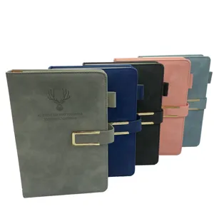 Custom Logo Journal Diary Leather Notebooks Moose Journals Business Notebook With Pen Hardcover Notebook Gift Set