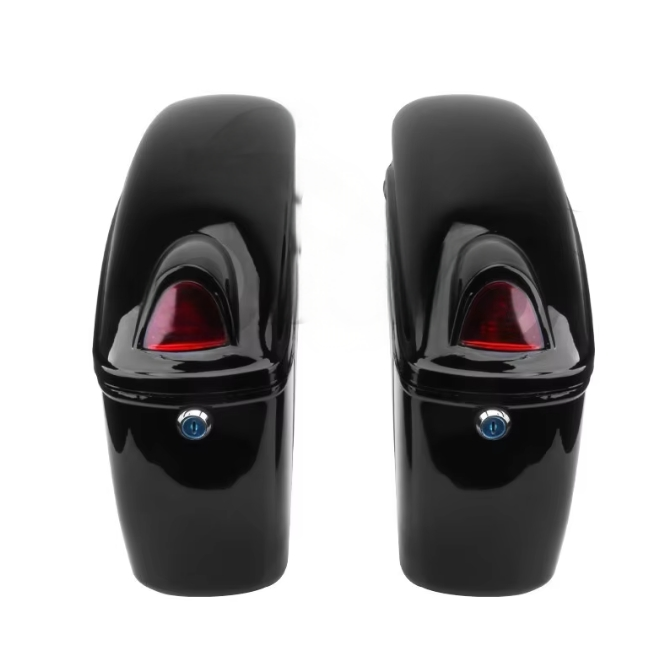 Amazon Hard Plastic Saddlebags Black Motorcycle Side Boxes