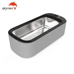 Skymen mini limpador ultrassônico, aparelho para maquiagem com bijuterias uvc, portátil e doméstico, a6 pro 550ml