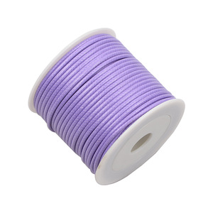 Round waxed leather cord, Korean waxed cord, DIY pendant cord, <b>bracelet</b> cord, handmade weaving material, retro style. - Product Image 5