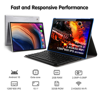 Tablet PC Android 10.1 Inci dengan Keyboard, Baterai 4000mAh, Layar IPS 1280*800, Wifi, ROM 32GB, Merek Office Education