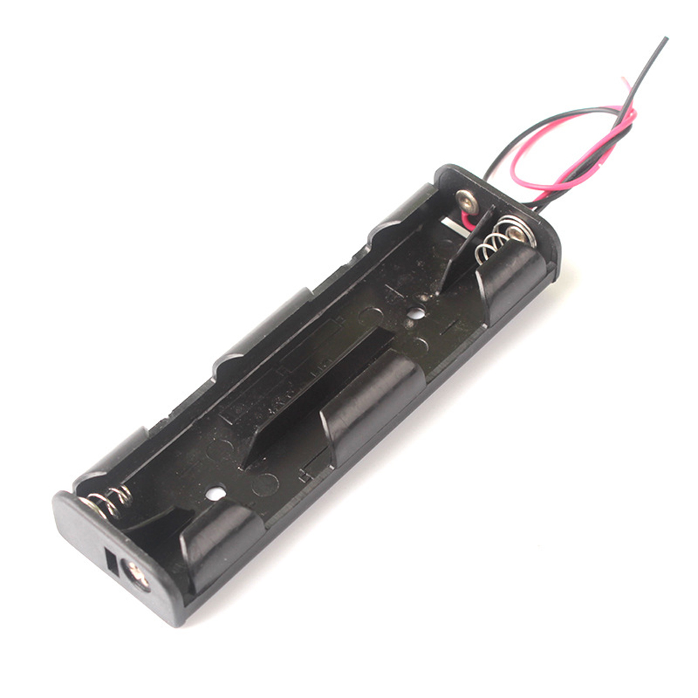 Bcowtte 4 x zwart 4 X 1,5 V D batterijhouder opbergdoos doos met