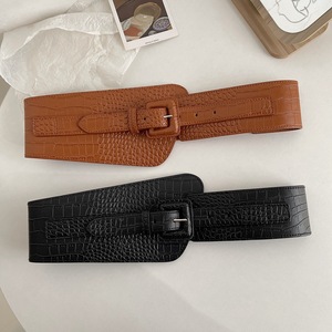 <span class=keywords><strong>Ceinture</strong></span> Obi vintage pour femmes, large, à <span class=keywords><strong>taille</strong></span> élastique, avec boucle à épingle extensible réglable, <span class=keywords><strong>ceinture</strong></span> décontractée à nouer - Product Image 3
