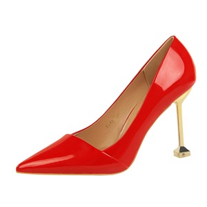1716-5 di Modo semplice OL professionale di alta <span class=keywords><strong>tacco</strong></span> <span class=keywords><strong>scarpe</strong></span> <span class=keywords><strong>con</strong></span> i tacchi alti della pelle verniciata delle donne sexy sottile singoli pattini - Product Image 2