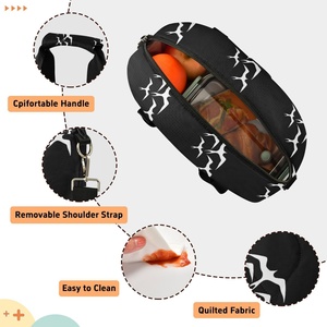 Sac isotherme réutilisable en polyester matelassé avec motif oiseaux Iwa hawaïens, petit format, avec deux sangles - Product Image 3