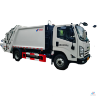 Camion à ordures diesel à chargement arrière avec compactage bidirectionnel de 6,5 m³ pour les zones résidentielles urbaines, les communautés, les grands campus scolaires.