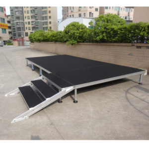 Escenario Portátil de Aluminio para Eventos de DJ al Aire Libre con Fácil Montaje, Superficie Antideslizante, Configuración de Iluminación Flexible y Sin Necesidad de Electricidad - Product Image 6