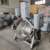 Mixer Masak Planetari Otomatis, Ketel Berjaket Industri untuk Penggilingan Tepung, Roti, Pabrik Anggur, Saus, Selai, Pasta Cabai, Daging