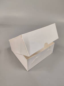 Caja para Pastel y Postres de Cartón Blanco Cuadrado de 6 Pulgadas, Reciclable, Resistente a la Grasa, Personalizable, con Ventana, para Hornear Donuts - Product Image 3