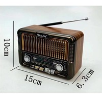 Eletree Golon Rx-Bt6060S Rx-6060Bt Vintage En Bois À Main Am Fm Sw Batterie Puissance Radio Linterna Recargable Con Luz Solaire