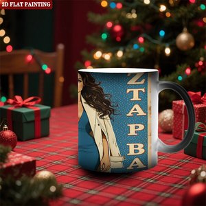 Special Mug For Hot Cocoa Lovers Frosted Black 11oz Ceramic Heat Color Changing <b>Magic</b> <b>Cup</b> - Product Image 2