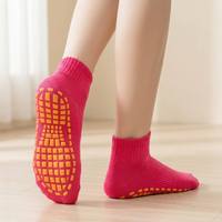 Chaussettes antidérapantes personnalisées pour enfants, OEM, avec semelle en silicone à pois, en coton côtelé, chaussettes courtes pour enfants, chaussettes antidérapantes pour terrain de jeux
