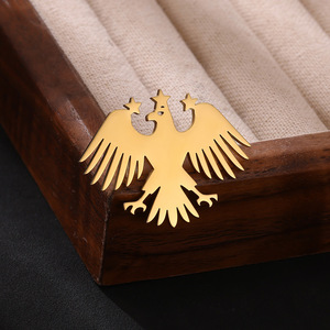 Broche en acier inoxydable avec nouvel emblème de la Syrie, aigle, pour les occasions spéciales, bijoux syriens - Product Image 3