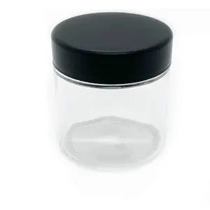 5 Oz Glass Jar With Black Child Resistant Lid For Flower Packaging Makeup Candy Spice Candles Honey And Medicine