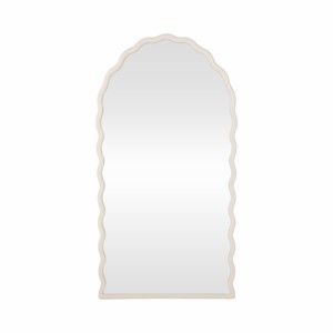 Specchio da Parete Arcuato con Cornice Ondulata, Specchio Decorativo per Camera da Letto, Bagno, Casa e Ufficio - Product Image 1