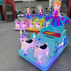 Outdoor Indoor Backyard Kid Ride Electric Battery Operate Luminous Light Amusement Four Seats Bumper Car for Sale - Product Image 3