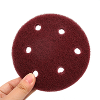 Tampons abrasifs en tissu nylon de 5 pouces (125 mm) à 6 trous avec fixation auto-agrippante pour le polissage et l'ébavurage du bois et du métal