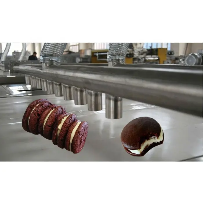 2023製品爆発工場価格チョコレートケーキ製造機PLC制御システムサンドイッチケーキベーキング機械