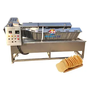 Sürekli otomatik aperatifler kızartma makinesi balık et türkiye tavuk fritöz kızartma konveyör bant fritöz makinesi