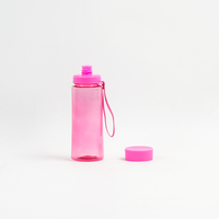 Bouteille d'eau de sport légère de 600 ml sans BPA, étanche et réutilisable avec poignée, idéale pour la salle de sport, la randonnée et les voyages.