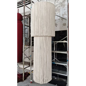 Grand macramé de style mexicain pour mariage, thème bohème, <span class=keywords><strong>d</strong></span>écoration <span class=keywords><strong>d</strong></span>'allée ou de maison avec <span class=keywords><strong>abat</strong></span>-<span class=keywords><strong>jour</strong></span> fonctionnels - Product Image 4