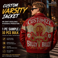 Veste universitaire en cuir d'agneau avec broderie appliquée OEM pour homme, veste d'aviateur en cuir avec strass personnalisée pour l'hiver