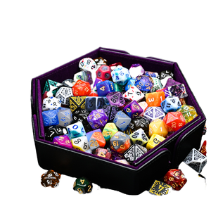 Juego de Dados Acrílicos Elegantes con Diseño de Perlas Deskjoy, 7 Dados Poliédricos para Dungeons & Dragons (D&D), Juego de Dados de 7 Piezas para COC - Product Image 1