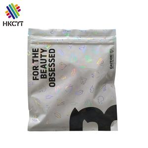 Smell Proof <b>Small</b> <b>Ziplock</b> Holographic Nail File Lip Gloss Eyelash Food Storage Packaging <b>Bag</b> with Clear Window - Product Image 6