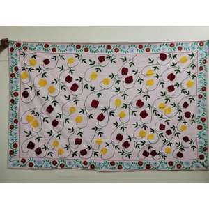 Drap de lit de luxe Queen King-Size Suzani motif géométrique Kantha couverture en coton pour mariage hôtels usage domestique double taille couverture cadeau - Product Image 1