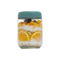 Offre Spéciale : Ensemble de Bocaux en Verre Écologiques avec Couvercle Rabattable et Large Ouverture pour Aliments de Cuisine, Salades, Snacks, Yaourts et Overnight Oats