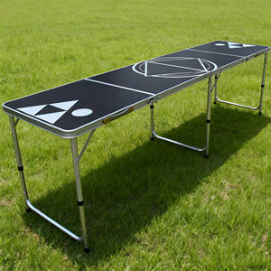 ขายตรงจากโรงงาน โต๊ะพับอลูมิเนียมอัลลอยด์ทันสมัยสำหรับกลางแจ้ง ขนาด 8 ฟุต โต๊ะพกพาสำหรับเล่นเกมและดื่มเบียร์ - Product Image 1