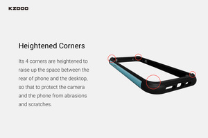 KZDOO Casing Ponsel Gradien Logam Pelindung Tahan Benturan Kelas Militer, Casing Ponsel Benturan untuk Iphone 14 Pro Max Plus Tren Mode - Product Image 4