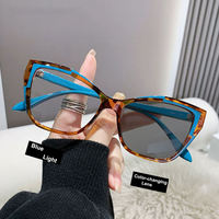 Monture de lunettes œil-de-chat multicolores tendance 2026, anti-lumière bleue, à verres photochromiques pour femme – Collection Mode