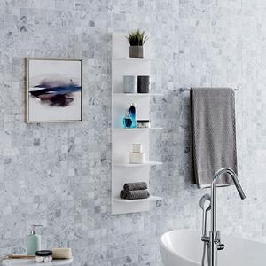 Estante Flotante Blanco de Madera de 5 Niveles, Alto y Estrecho, para Almacenamiento y Decoración del Hogar, Venta al por Mayor - Product Image 2